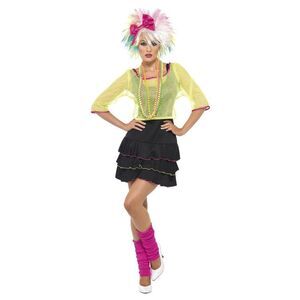 Smiffys Womens/Ladies 80s Pop Tart Costume Set / Black/Yellow